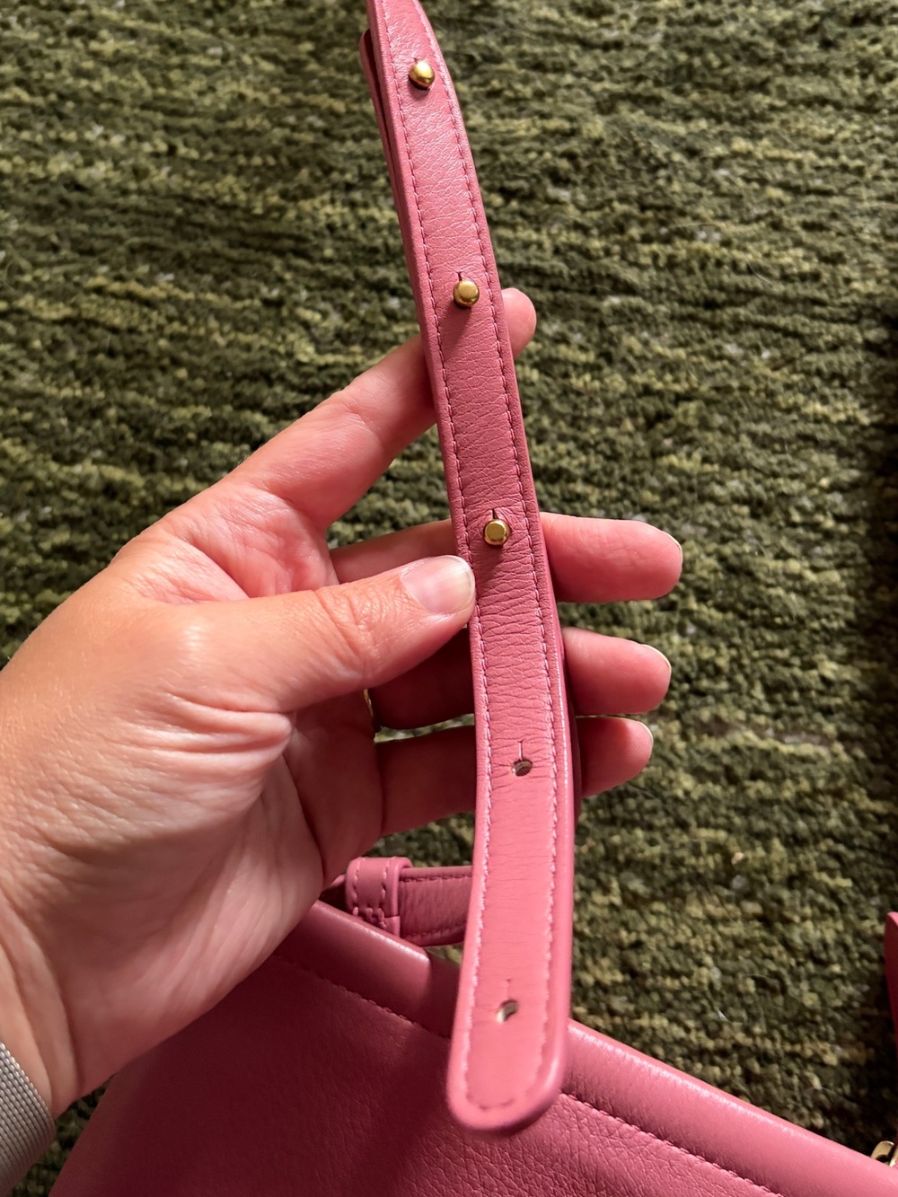 LAST CHANCE Mansur Gavriel Italian Leather Bucket Crossbody Bag in Pink - Picture 8 of 8